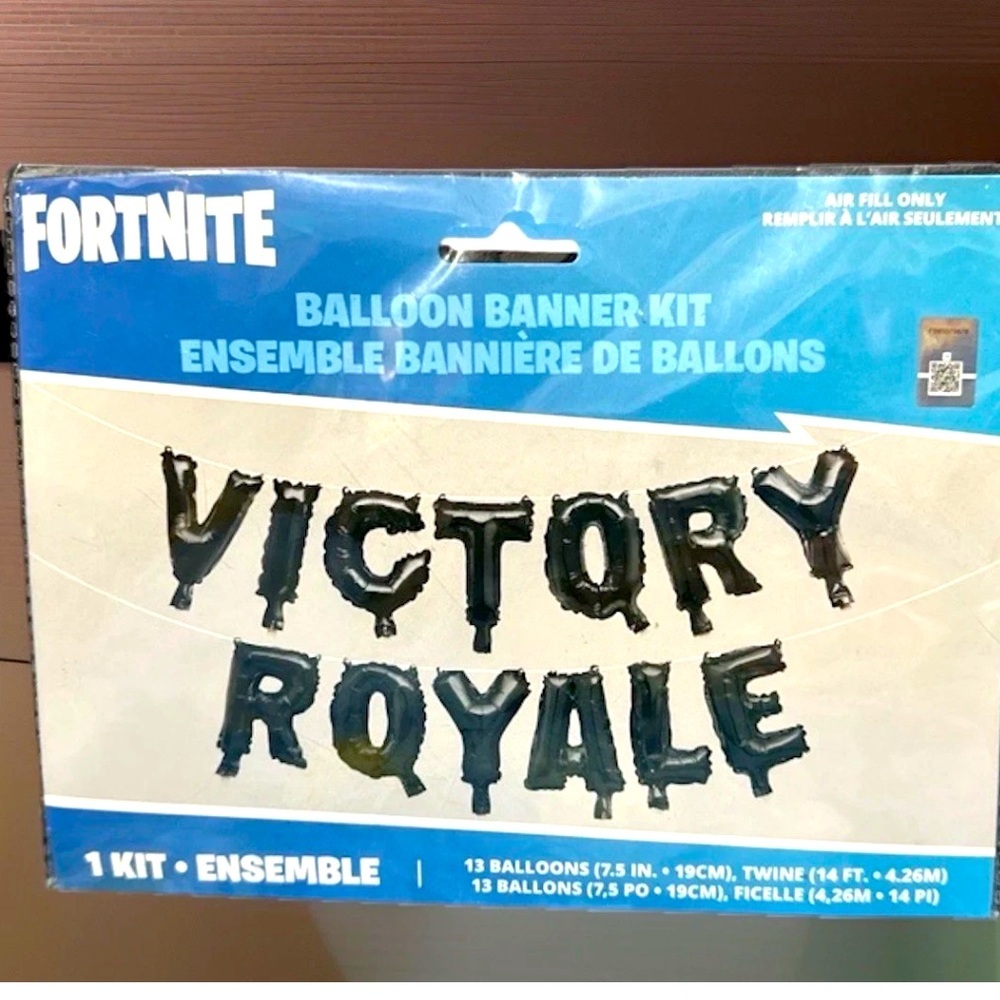 Fortnite 🎮Victory Royale Balloon Birthday Banner Kit-13 Balloons-14 ft banner